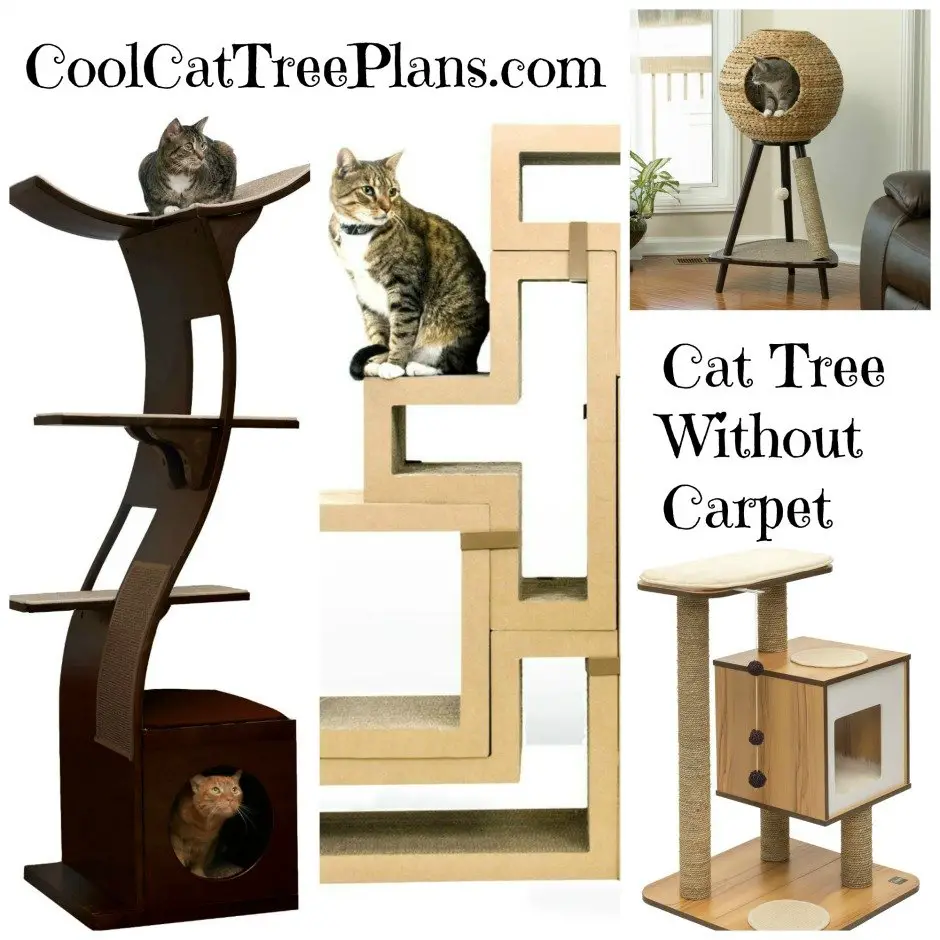 Cat Tree Without Carpet Ideas