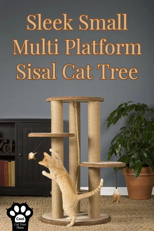 Sleek Small Multi Platform Sisal Cat Tree