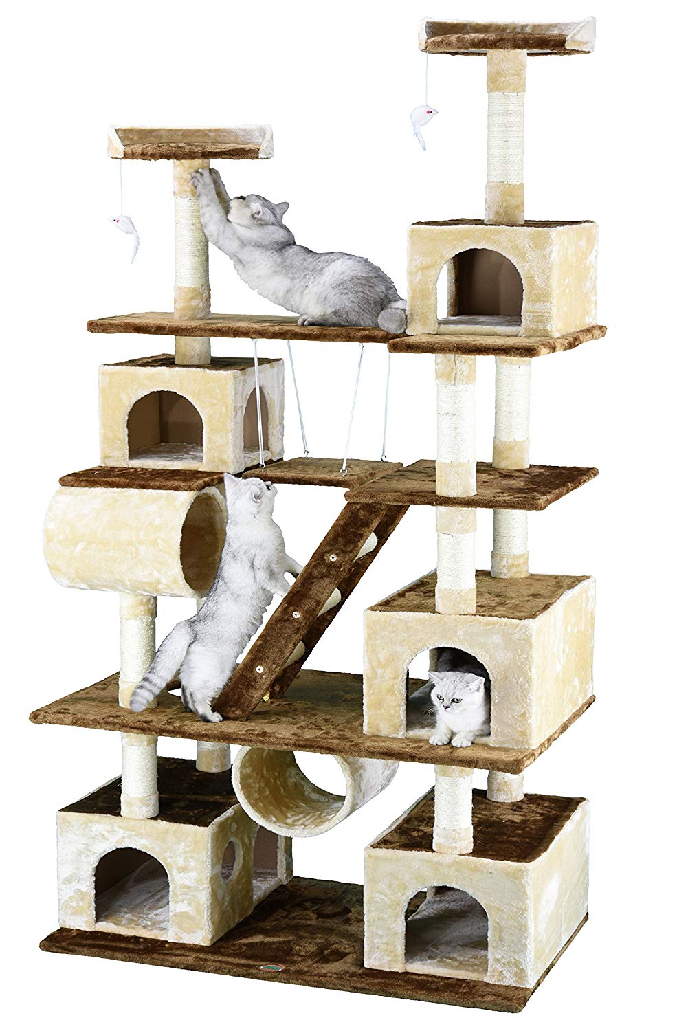 Extra Large Five Story Cat Tree Playground For Large Cats