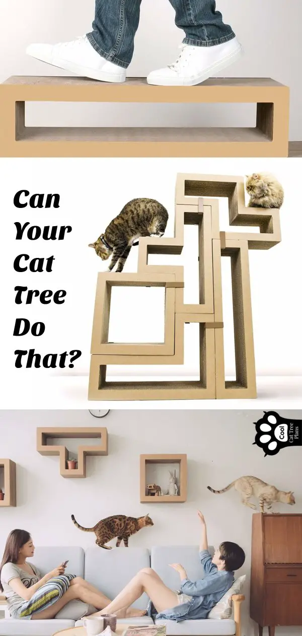 Tetris Inspired Modular Cat Tree - We just LOVE this Katris modular cat tree. The Katris shelves coupled with the Katris wall mount kit means you can put it on the floor OR YOUR WALLS!