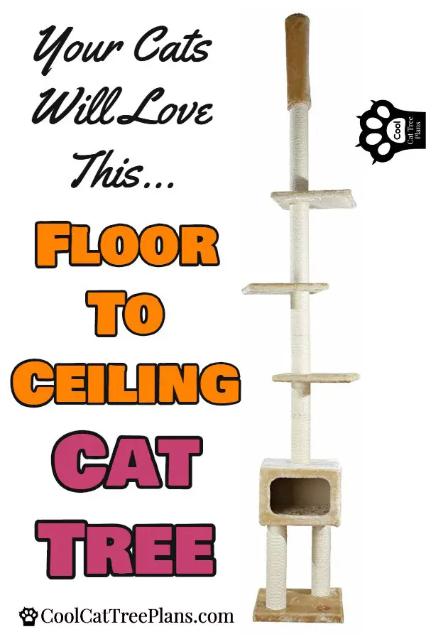 Cat Tree Narrow Base - Check out this slimline floor to ceiling cat tree.  It has a  super small footprint but still gives kitty LOTS of space. MODERN!