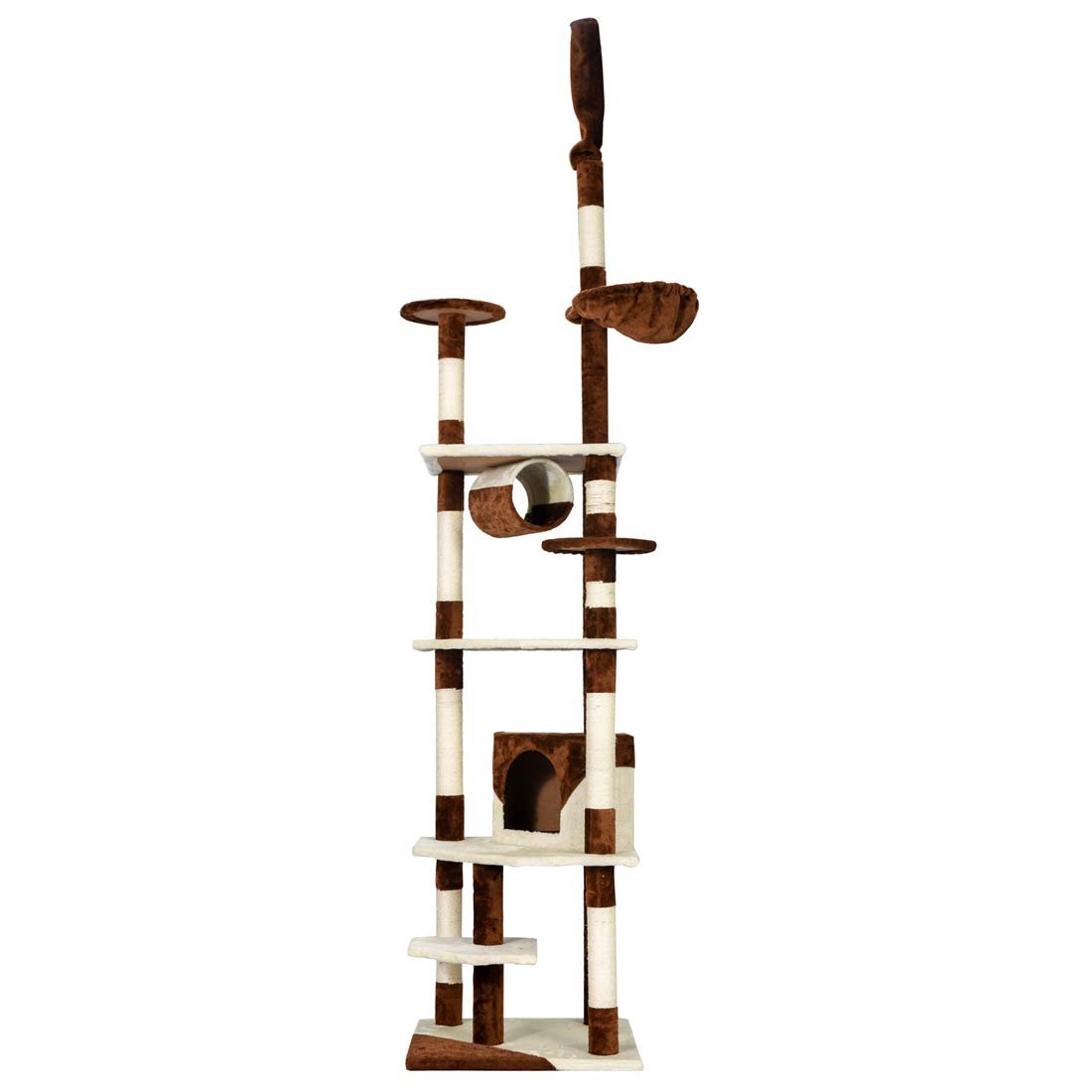Floor To Ceiling Cat Tree - This cat tree withs mall footprint and tension pole stable enough for LARGE cats!