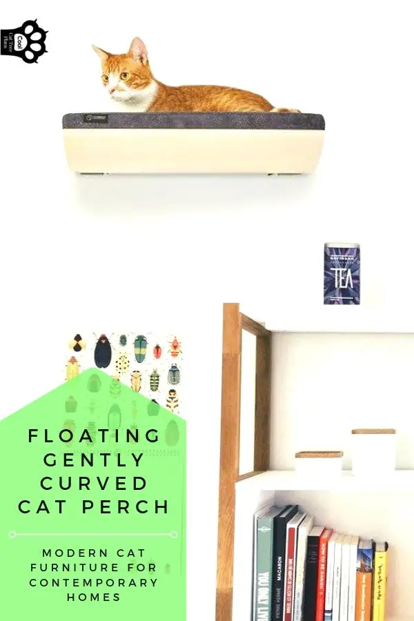 Floating cat furniture shelf with a modern look for minimalist decor
