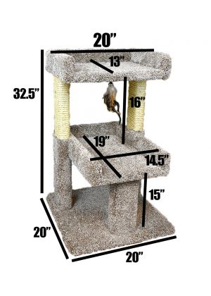 This cat tree's dimensions.