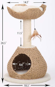 The exact measurements of this cat tree for small spaces.