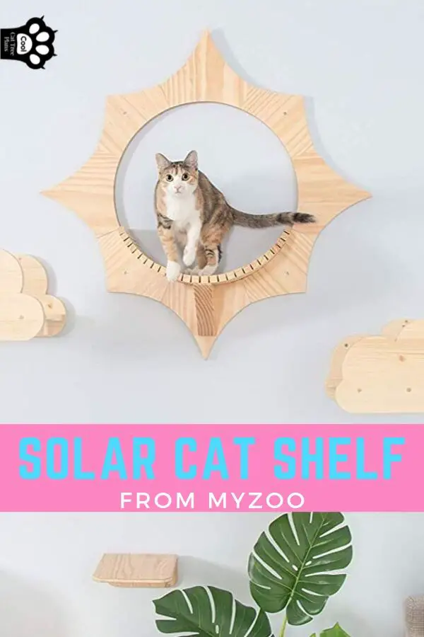 The Solar cat shelf from MyZoo is the sunny counterpart to the Luna and a great addition to this space themed set of cat furniture.